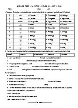 Đề kiểm tra 15 phút số 1 học kỳ I môn Tiếng Anh Lớp 11 - Năm học 2016-2017
